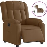 vidaXL Električni naslanjač rjavo blago, (20928948) | Shoptok.si