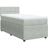 Maison Chic Box spring postelja - Vzmetna postelja z vzmetnico svetlo siva 90x200 cm žamet SL18246, (21894741) | Shoptok.si