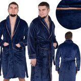 springos muški plišani kućni ogrtač, tamnoplavi, veličina XXL | shoptok.hr