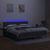  Box spring s madracem LED tamnosivi 180x200 cm tkanina | shoptok.hr