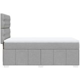 vidaXL Box spring postelja z vzmetnico svetlo siv 100x200 cm blago | Shoptok.si