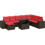  9-dijelni set vrtnih sofa s jastucima crni od poliratana bagrem | shoptok.hr