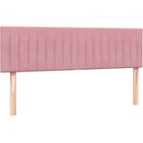  s oprugama i madracem ružičasti 160x210 cm baršunasti | shoptok.hr