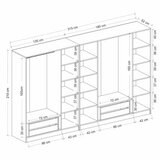 Hanah home Ormar Kale 315x210x52cm Siva | Eponuda.ba