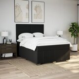  Krevet s oprugama i madracem crni 140x200 cm od tkanine | shoptok.hr
