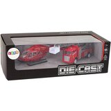  Set vatrogasnih vozila za igru sa helikopterom i kamionom - crveni | shoptok.hr