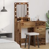 vidaXL Staro drvo Drvo i staklo 50 x 41 x 135 cm Toaletni stol | shoptok.hr