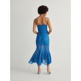 Reserved - Maxi haljina s volanima - plava | shoptok.hr
