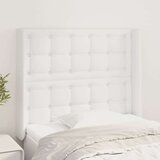  Uzglavlje s ušima bijelo 103x16x118/128 cm od umjetne kože Cijene