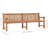  Vrtna klupa 228 cm od masivne tikovine | shoptok.hr