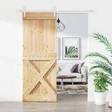 vidaXL Klizna vrata s priborom za montažu 80 x 210 cm masivna borovina Cijene