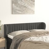  Uzglavlje s ušima tamnosivo 147x23x78/88 cm baršunasto | shoptok.hr