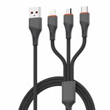 Ldnio Data kabl LC96 u 4.2A 3 u 1 sivi 1.2m | ePonuda.com