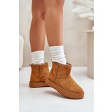 EVENTO Women's platform snow boots made of eco suede Camel Atteria | Eponuda.ba