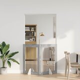  Vrata za pse s postoljem 2 pcs Siva sonoma 80 x 100 cm | Eponuda.ba