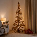  Drveno božićno drvce KOTKA 240 cm Masivna borovina - 240 cm Tamno smeđa završna obrada | shoptok.hr