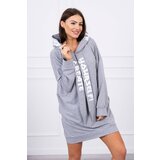 Kesi Šaty s kapucí Oversize šedé | Shoptok.si