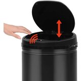 vidaXL Automatska kanta za otpad sa senzorom 40 L ugljični čelik crna | shoptok.hr