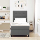  Krevet s opruga kutije Tamno siva 100 x 200 cm tkanina | shoptok.hr