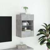 TV ormarić s LED svjetlima siva boja betona 40x30x60,5 cm | shoptok.hr