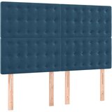  Krevet s oprugama i madracem tamnoplavi 140x200 cm baršunasti | shoptok.hr