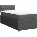  Krevet s oprugama i madracem tamnosivi 90x200 cm od tkanine | shoptok.hr