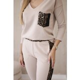 Kesi Set with beige panther motif | Eponuda.ba