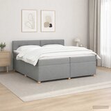  Boxspring krevet s madracem Svjetlosiva 200 x 200 cm Tkanina | shoptok.hr