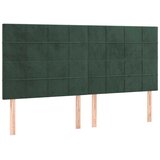  Krevet s oprugama i madracem tamnozeleni 200x200 cm baršunasti | shoptok.hr
