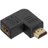 E-green Adapter HDMI (M) - HDMI (F) pod uglom Black Cene
