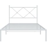  Metalni okvir za krevet s uzglavljem bijeli 100x200 cm | shoptok.hr