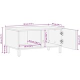  Stolić za kavu Bijelo 80 x 50 x 40 cm Čvrsto drvo manga | shoptok.hr