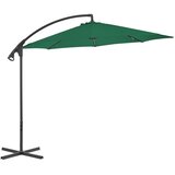  Konzolni vrtni suncobran s čeličnim stupom 300 cm zeleni | shoptok.hr