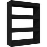 Maison Chic Knjižna omara - Knjižni regal črna 80x30x103 cm konstruiran les, (21723115) Cene