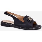 S. BARSKI Elegant Women's Sandals On Flat Heel With Decoration S.Barski | shoptok.hr