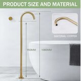 ELITE EDITION Prostostoječa talna armatura za umivalnik | Pipa BSF1025 — Črna | Shoptok.si