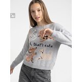 Sinsay Džemper od viskoze s motivom pasa i mačaka | shoptok.hr