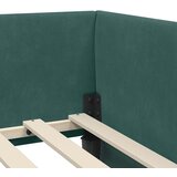  Kutni okvir kreveta Tamnozelena 100 cm x 200 cm Baršun | shoptok.hr