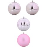  Set Božićnih Ukrasnih Kuglica 4 pcs Ružičasta | shoptok.hr