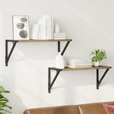 Police na zidu Zidne 2 pcs Umjetnički hrast 60 x 25 x 25,5 cm | shoptok.hr