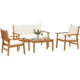  Sjedeća garnitura za vrt 4 pcs Smeđa 120 x 65,5 x 79 cm | shoptok.hr