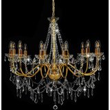  Luster s perlama zlatni 12 žarulja E14 | shoptok.hr