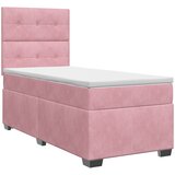 Boxspring krevet s madracem Ružičasta 100 x 200 cm Baršun | shoptok.hr