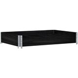 vidaXL Vrtni sadilica crna 120 x 80 cm od masivne borovine | shoptok.hr