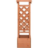 vidaXL Cvetlično korito z mrežo in obokom 49x39x117 cm les jelke | Shoptok.si