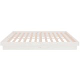  Posteljni okvir bel iz trdnega lesa 135x190 cm 4FT6, (20644428) | Shoptok.si