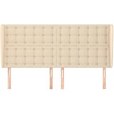  Uzglavlje s ušima krem 163x23x118/128 cm od tkanine | shoptok.hr