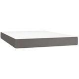 vidaXL Box spring postelja z vzmetnico siv 140x200 cm umetno | Shoptok.si