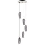 Eglo farsala visilica/5, led, g9, 5x3w, 5x360lm, nikl-mat/staklo sivo | shoptok.hr