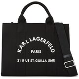 Karl Lagerfeld Shopper torba crna / bijela Cijene